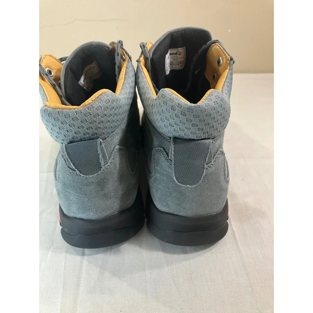 Flyland 8823 Grey Leather Hiking Boots Mens Size 42 Outdoor Trekking Shoes